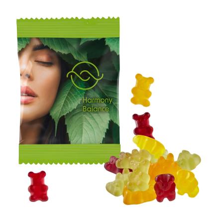 Vegan Organic Fruit Gum Bears in a Conventional Bag