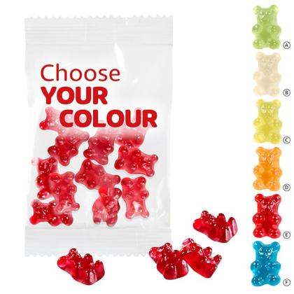 VEGAN 1-colour Premium-Bears, 10 g in a Compostable Bag