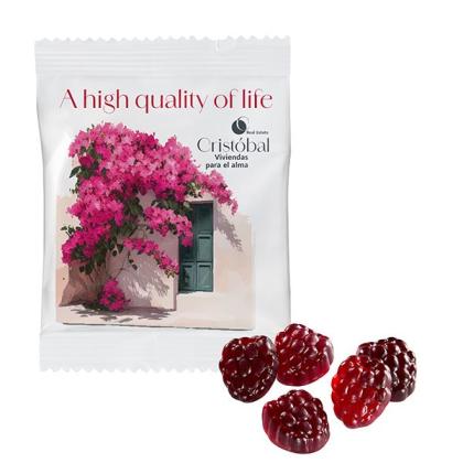 Vegan -80 % Sugar Fruit Gum in a Conventional Bag