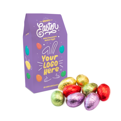 Easter - Eco Carton - Hollow Chocolate Eggs - x8