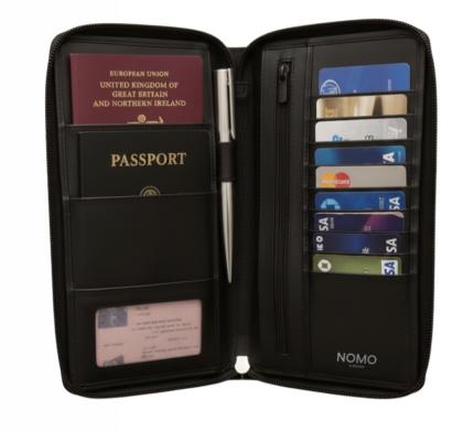 &ldquo;NOMO Vault&rdquo; &ndash; RFID travel wallet with pull out day wallet- leather & eco options