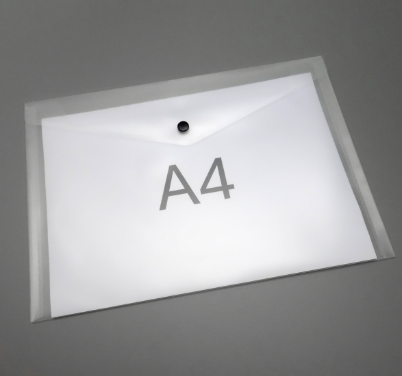 A4/A5 Popper Wallet CLEAR FINISH Black Stud