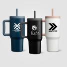 Grosche Aspen Stainless Steel Triple-Wall Insulated Straw Mug &ndash; 945 ml