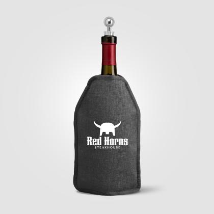 Nest Recycled Polyester Heathered Wine Bottle Cooler &ndash; 16.3 x 22.5 cm