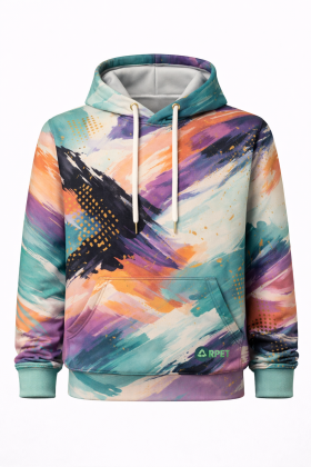 RPET HOODED HOODIE, SUBLIMATED