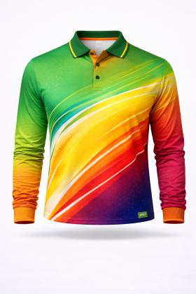 RPET LONG SLEEVE SUBLIMATED POLO SHIRT