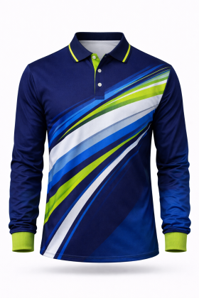 RPET LONG SLEEVE SUBLIMATED POLO SHIRT