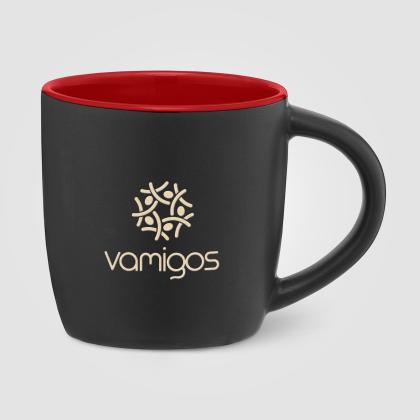 Zanzibar - 355 ml Matte Black Ceramic Mug with ColourPop