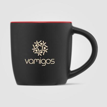 Zanzibar - 355 ml Matte Black Ceramic Mug with ColourPop