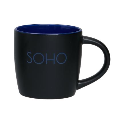 SOHO Matt Black/Reflex Blue Ceramic Mug