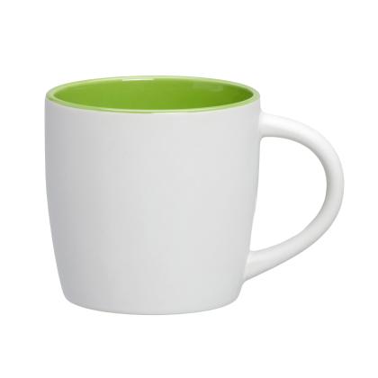 SOHO Matt White/Lime Green Ceramic Mug