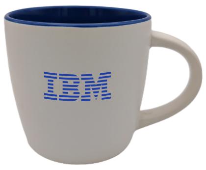 SOHO Matt White/Reflex Blue Ceramic Mug