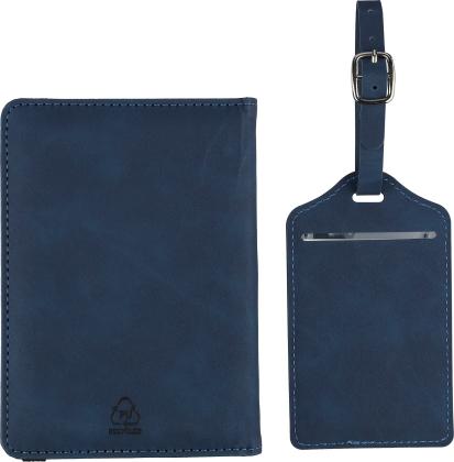 The Zani - Recycled PU passport holder and luggage tag