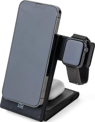 The Valerio - Recycled 3-in-1 magnetic wireless charger