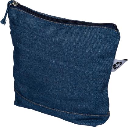The Orin - Recycled denim cosmetic bag