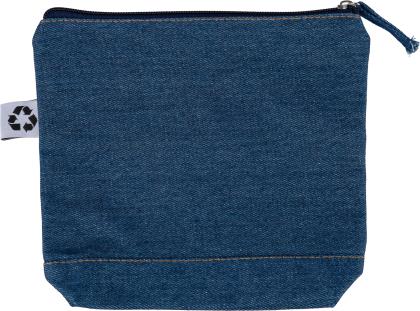 The Orin - Recycled denim cosmetic bag