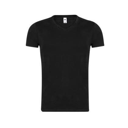 Iconic V-Neck Adult Colour T-Shirt - BLACK