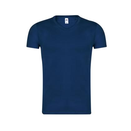 Iconic V-Neck Adult Colour T-Shirt - DEEP NAVY