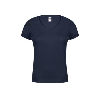 Iconic V-Neck Women Colour T-Shirt - DEEP NAVY