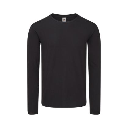 Iconic Long Sleeve T Adult Colour T-Shirt - BLACK
