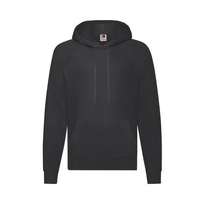 Lightweight Hooded S Adult Sweatshirt - BLACK