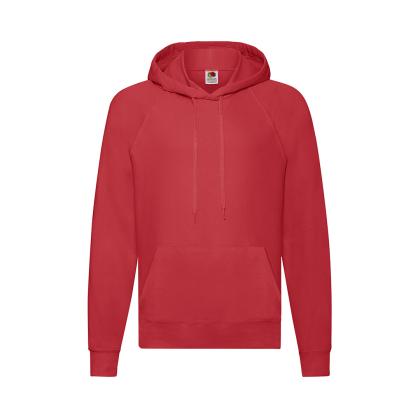 Lightweight Hooded S Adult Sweatshirt - RED