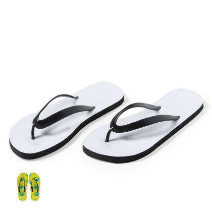 Badrak Sublimation Flip Flops - WHITE