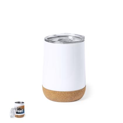 Barker Sublimation Insulated Cup - WHITE