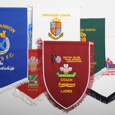 Embroidered Pennants  (mini to large sizes available)