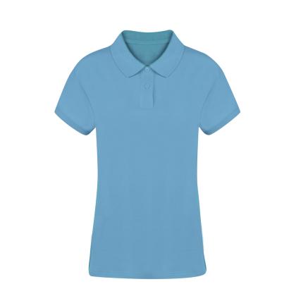 Koupan Women Colour Polo Shirt - LIGHT BLUE