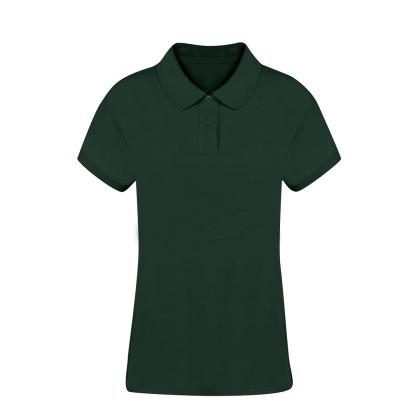 Koupan Women Colour Polo Shirt - GREEN BOTTLE