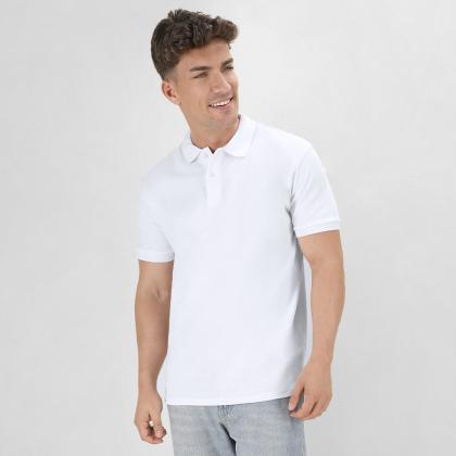 Koupan Adult White Polo Shirt - WHITE