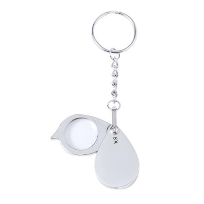 Kitins 8X Magnifier Keyring - SILVER
