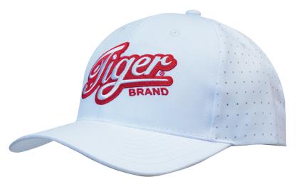 Breathable Poly Twill 6 Panel Cap with Circle Perforations