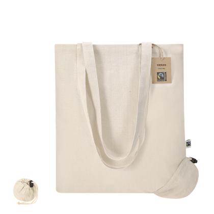 Kieran Fairtrade Foldable Bag - NATURAL