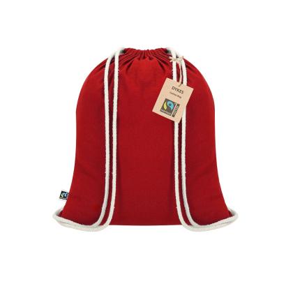 Dykes Fairtrade Drawstring Bag - RED