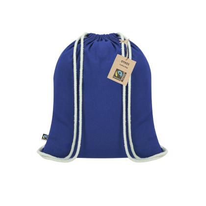 Dykes Fairtrade Drawstring Bag - BLUE