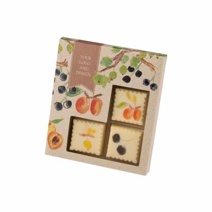CHOCOSTAMP COCOA GARDEN PRALINES 3 PCS