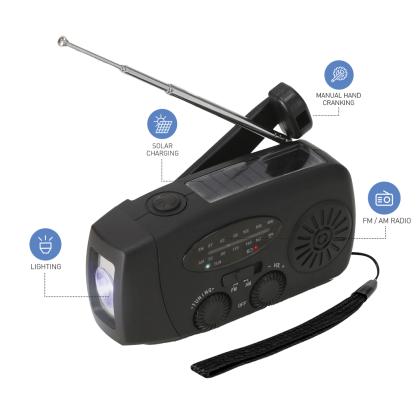 Cartney Multifunction Emergency Radio - BLACK