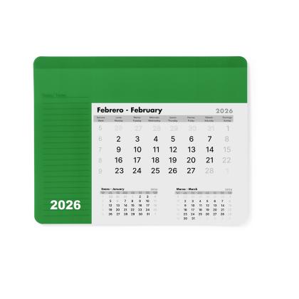 Rendux Mousepad Calendar - GREEN