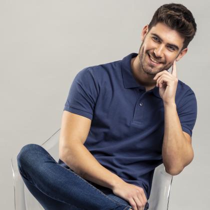 Bartel Color Polo Shirt - BLUE