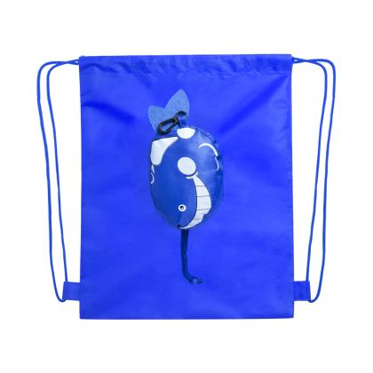 Kissa Foldable Drawstring Bag - BLUE
