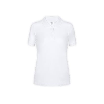 WPS180 Women White Polo Shirt "keya" - WHITE