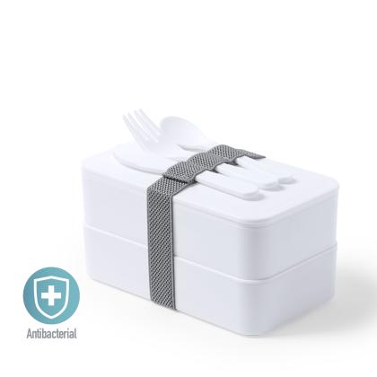Fandex Antibacterial Lunch Box - WHITE