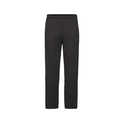 Lightweight Open Hem Trousers - BLACK