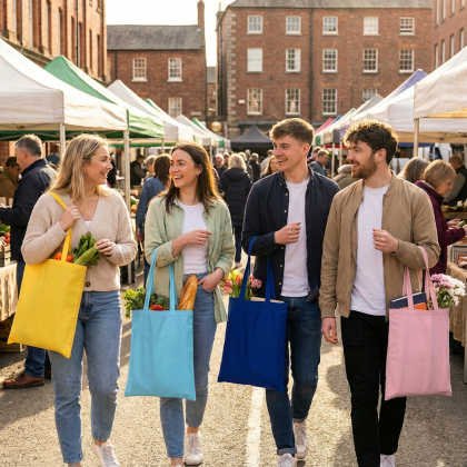 MONDO Coloured Cotton Tote Bag