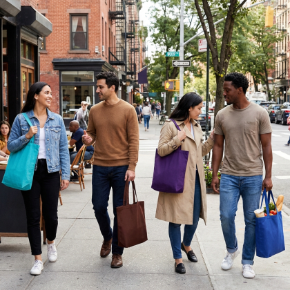 KINDI Premium Coloured Canvas Tote Bag