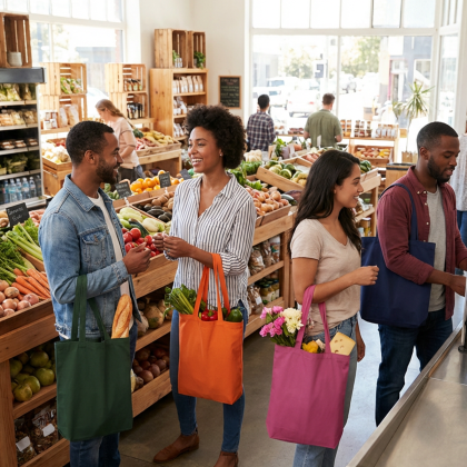 KINDI Premium Coloured Canvas Tote Bag