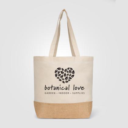 Rio&trade; Shopper Tote Bag - 5 oz. Recycled Cotton Blend with Jute