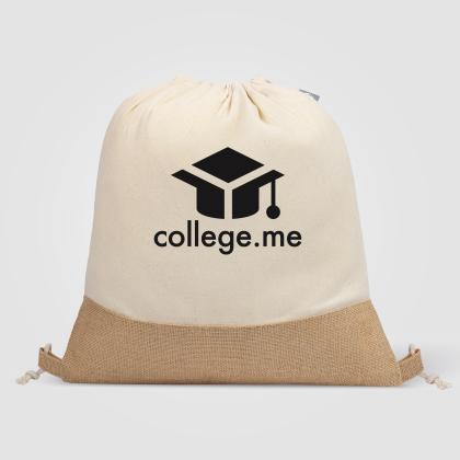 Rio&trade; 5 oz. Recycled Cotton and Jute Drawstring Bag